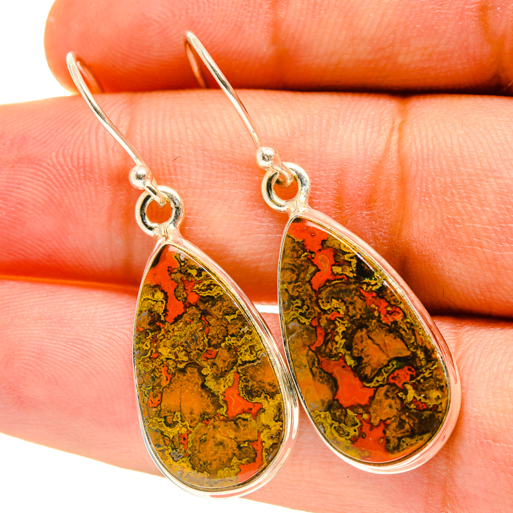 Moroccan Agate Earrings handcrafted by Anasilvercos - EARR417384