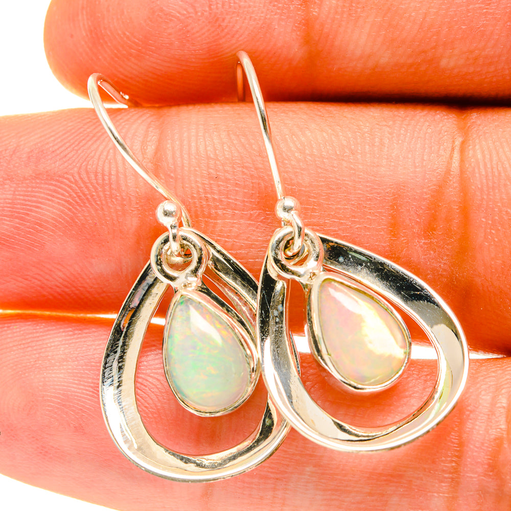 Ethiopian Opal Earrings handcrafted by Anasilvercos - EARR417403