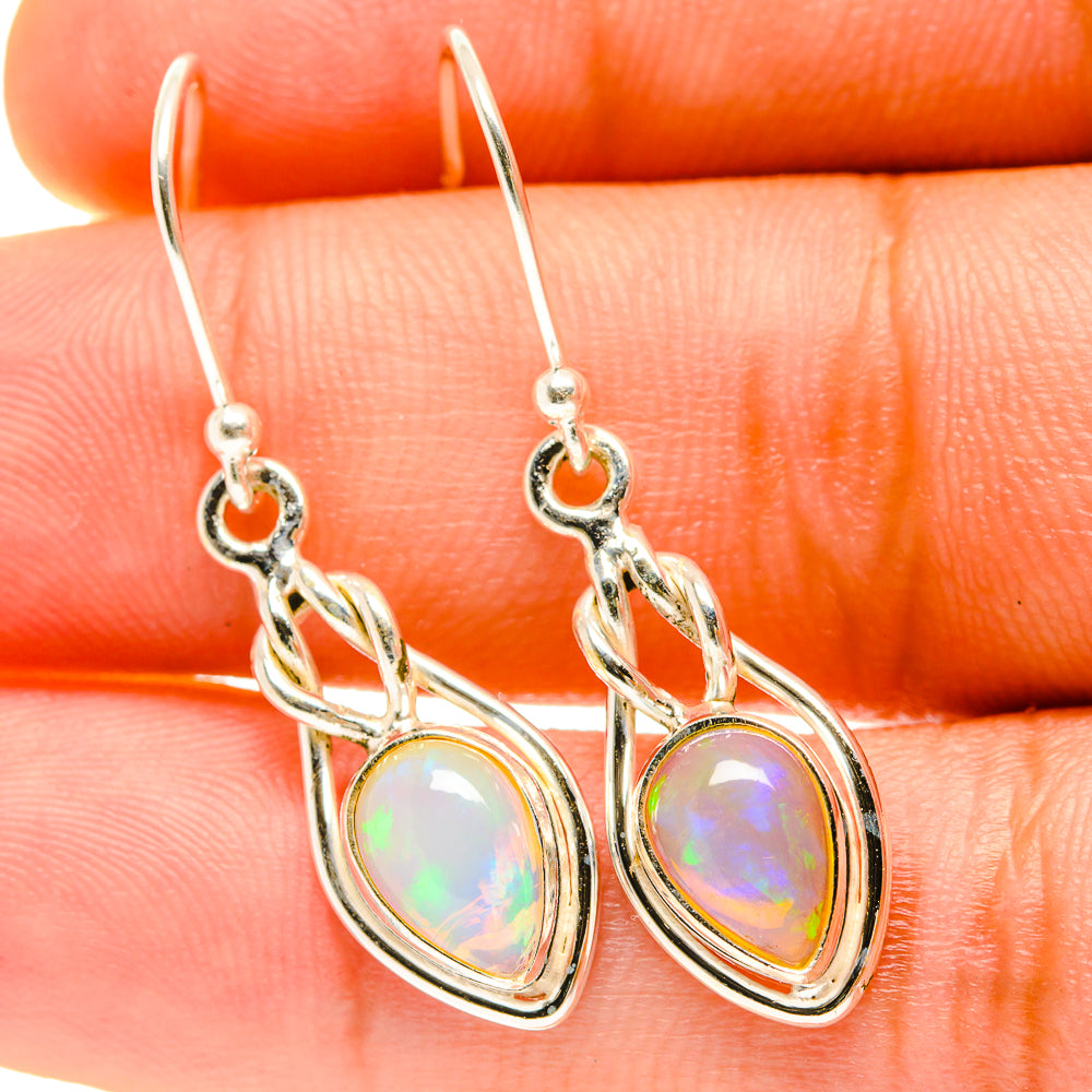 Ethiopian Opal Earrings handcrafted by Anasilvercos - EARR417411