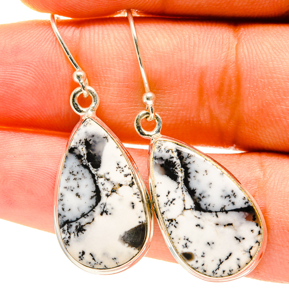 Dendritic Opal Earrings handcrafted by Anasilvercos - EARR417433
