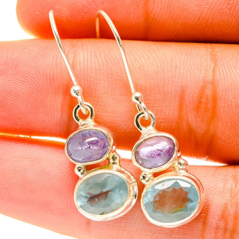 Aqua Chalcedony Earrings handcrafted by Anasilvercos - EARR417458