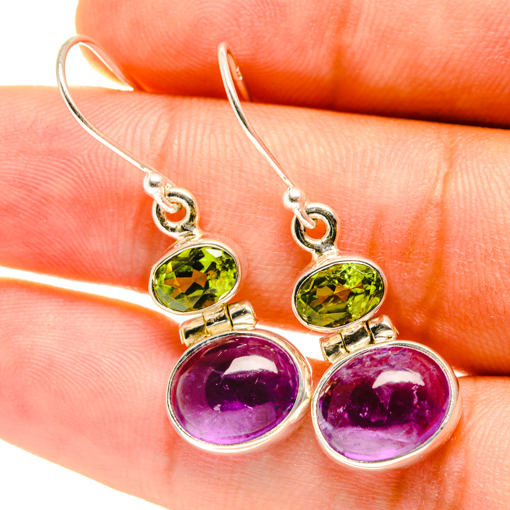 Amethyst Earrings handcrafted by Anasilvercos - EARR417461