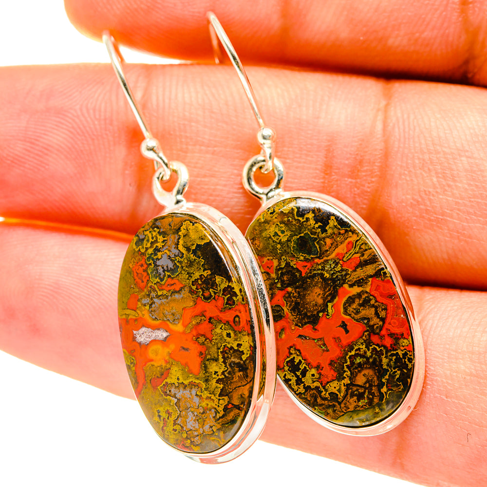 Moroccan Agate Earrings handcrafted by Anasilvercos - EARR417471