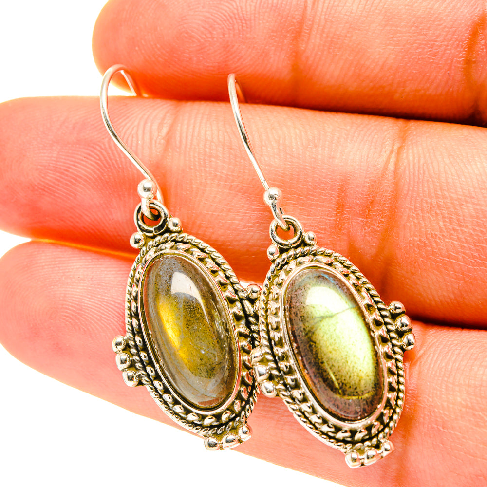 Labradorite Earrings handcrafted by Anasilvercos - EARR417481