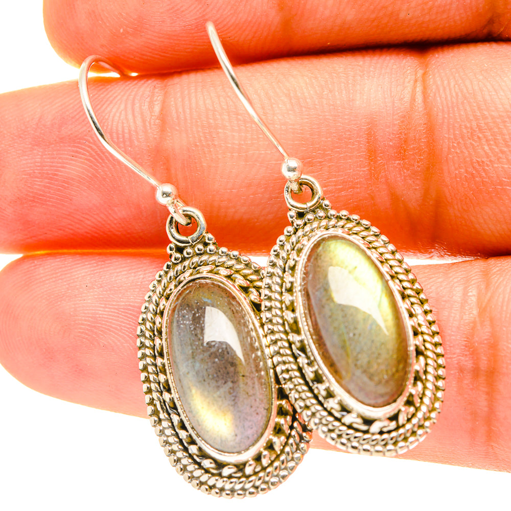 Labradorite Earrings handcrafted by Anasilvercos - EARR417486