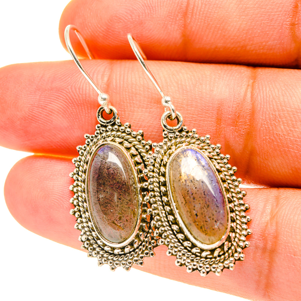 Labradorite Earrings handcrafted by Anasilvercos - EARR417489