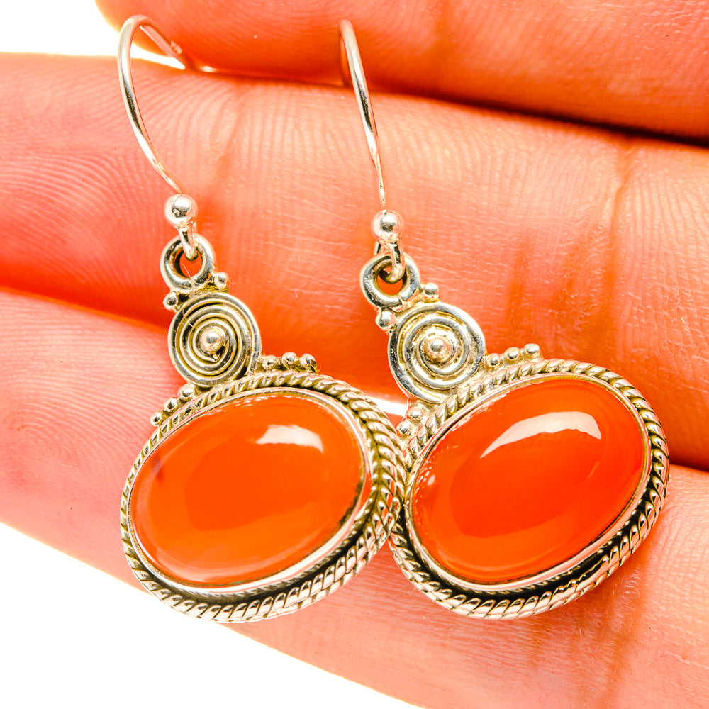 Carnelian Earrings handcrafted by Anasilvercos - EARR417493