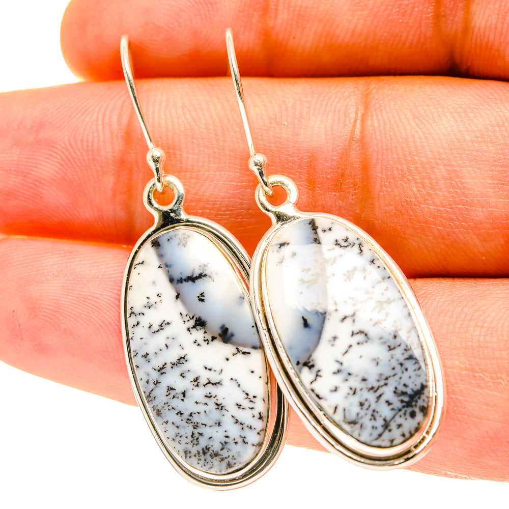 Dendritic Opal Earrings handcrafted by Anasilvercos - EARR417504