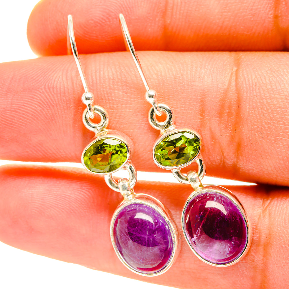 Amethyst Earrings handcrafted by Anasilvercos - EARR417513