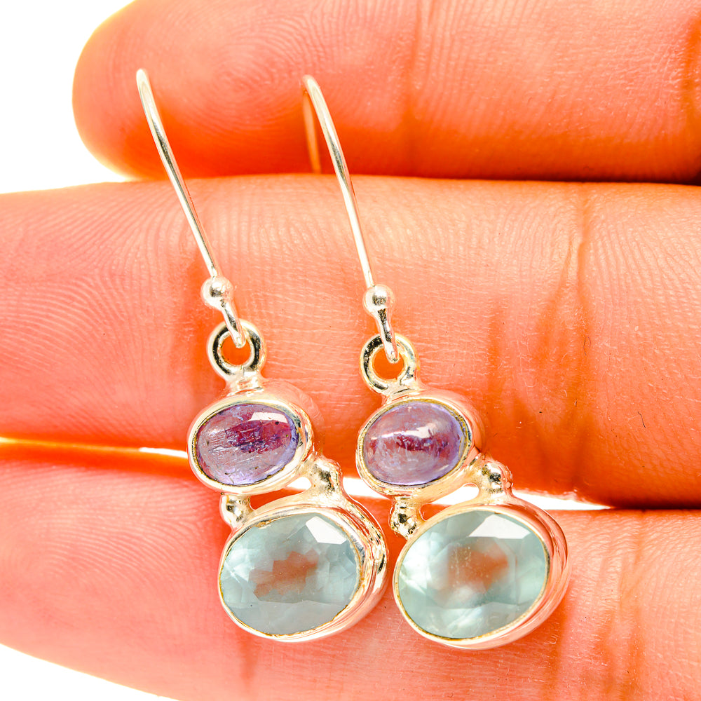 Aqua Chalcedony Earrings handcrafted by Anasilvercos - EARR417520