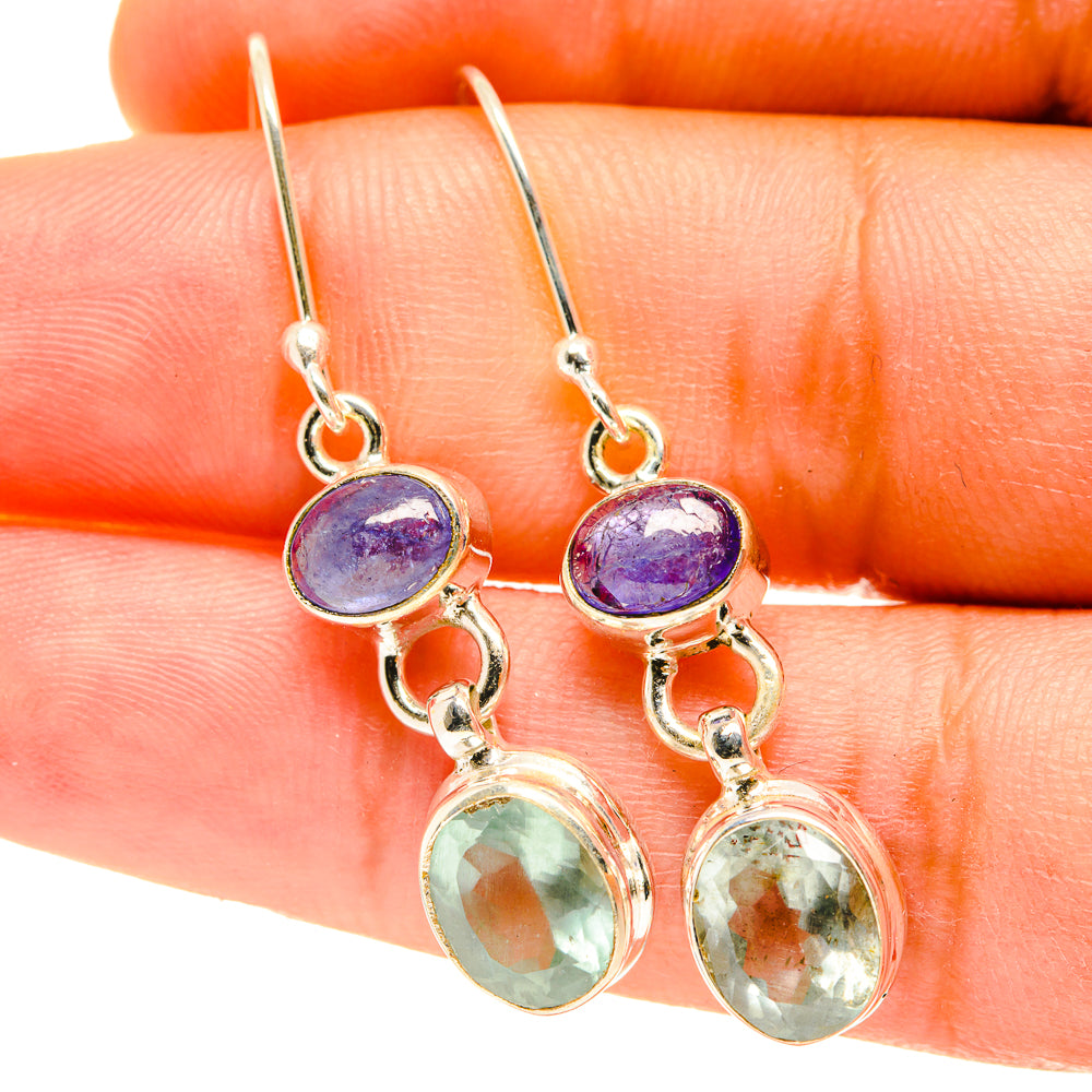 Aqua Chalcedony Earrings handcrafted by Anasilvercos - EARR417522