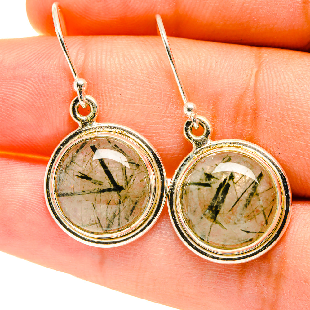 Tourmalinated Quartz Earrings handcrafted by Anasilvercos - EARR417525