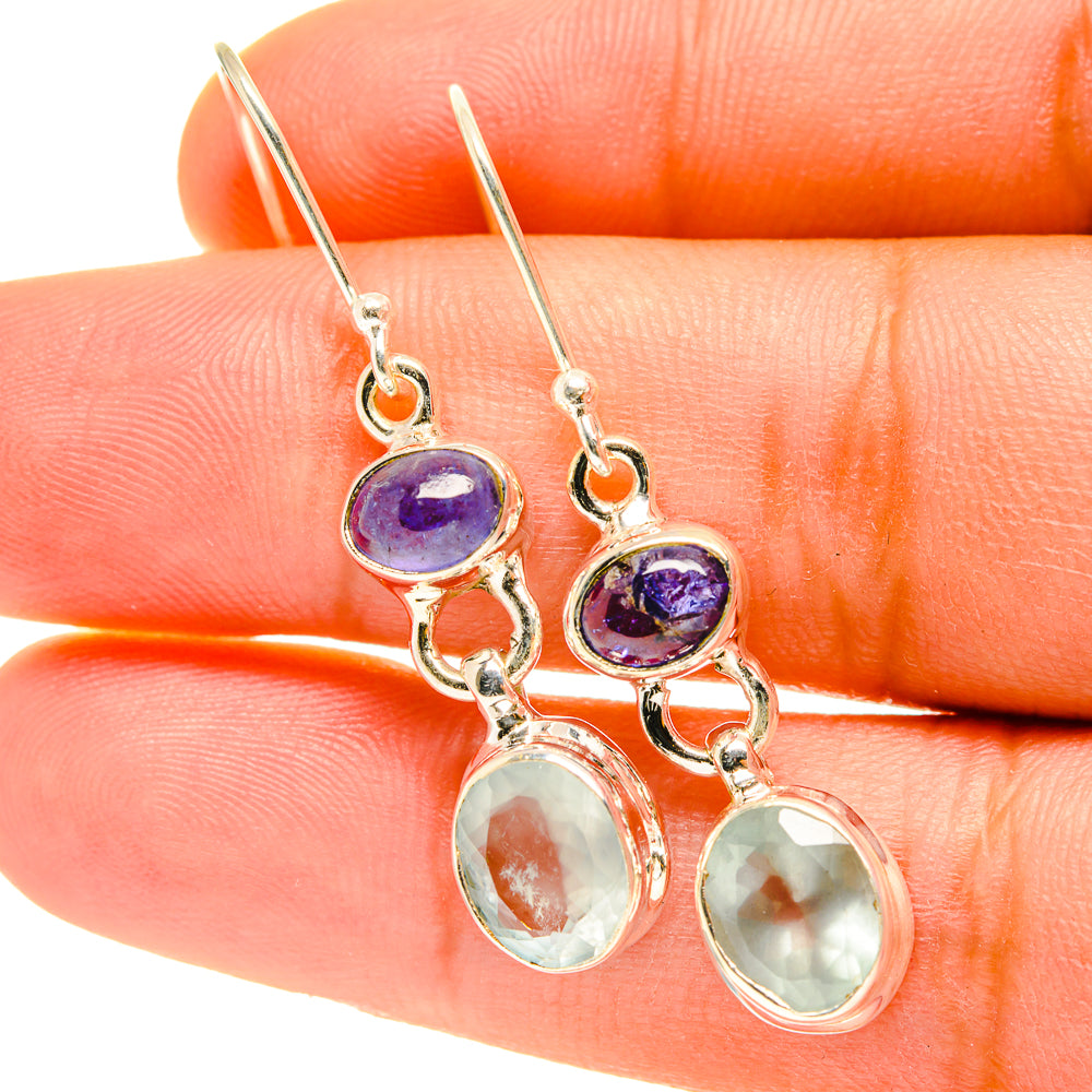 Aqua Chalcedony Earrings handcrafted by Anasilvercos - EARR417542