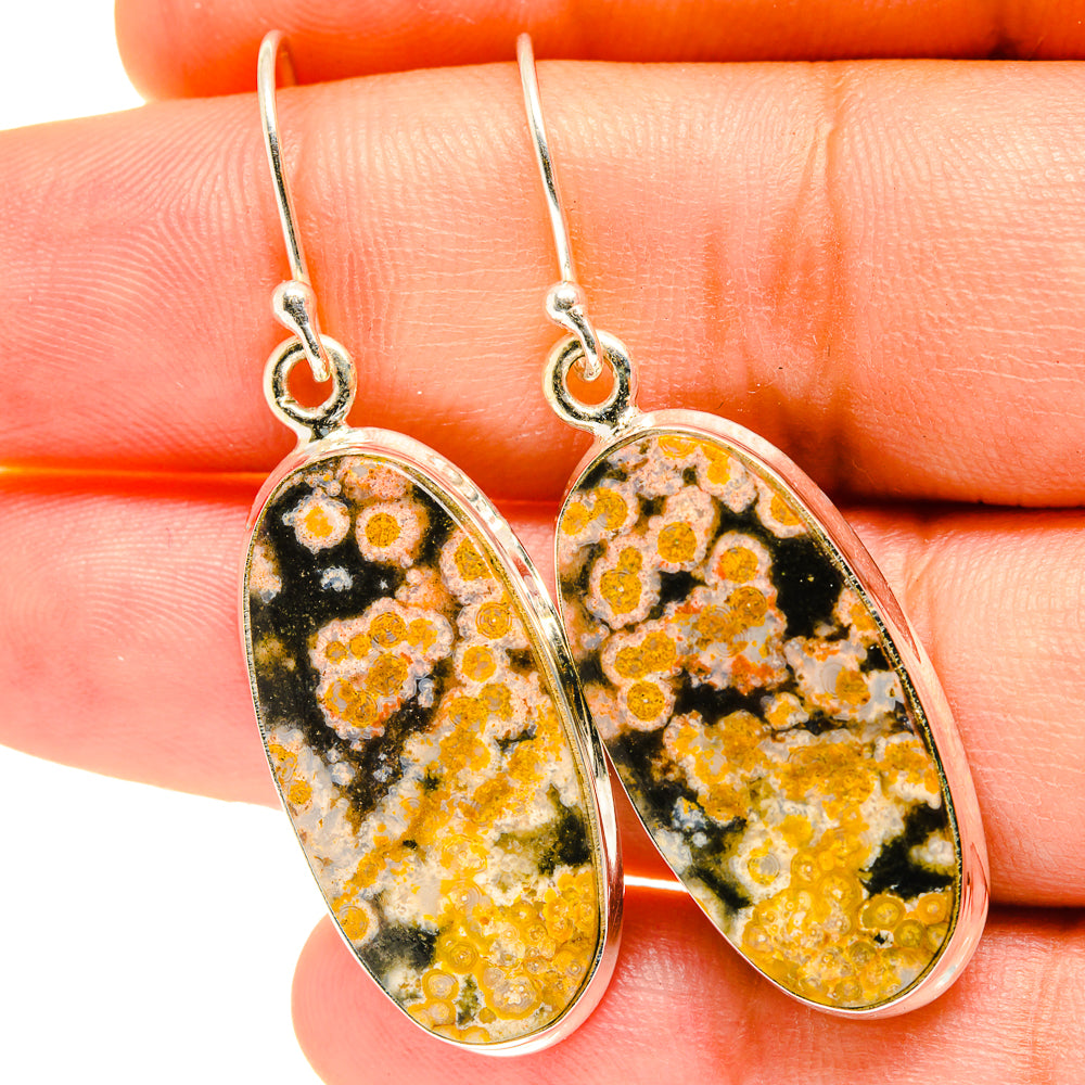 Ocean Jasper Earrings handcrafted by Anasilvercos - EARR417543