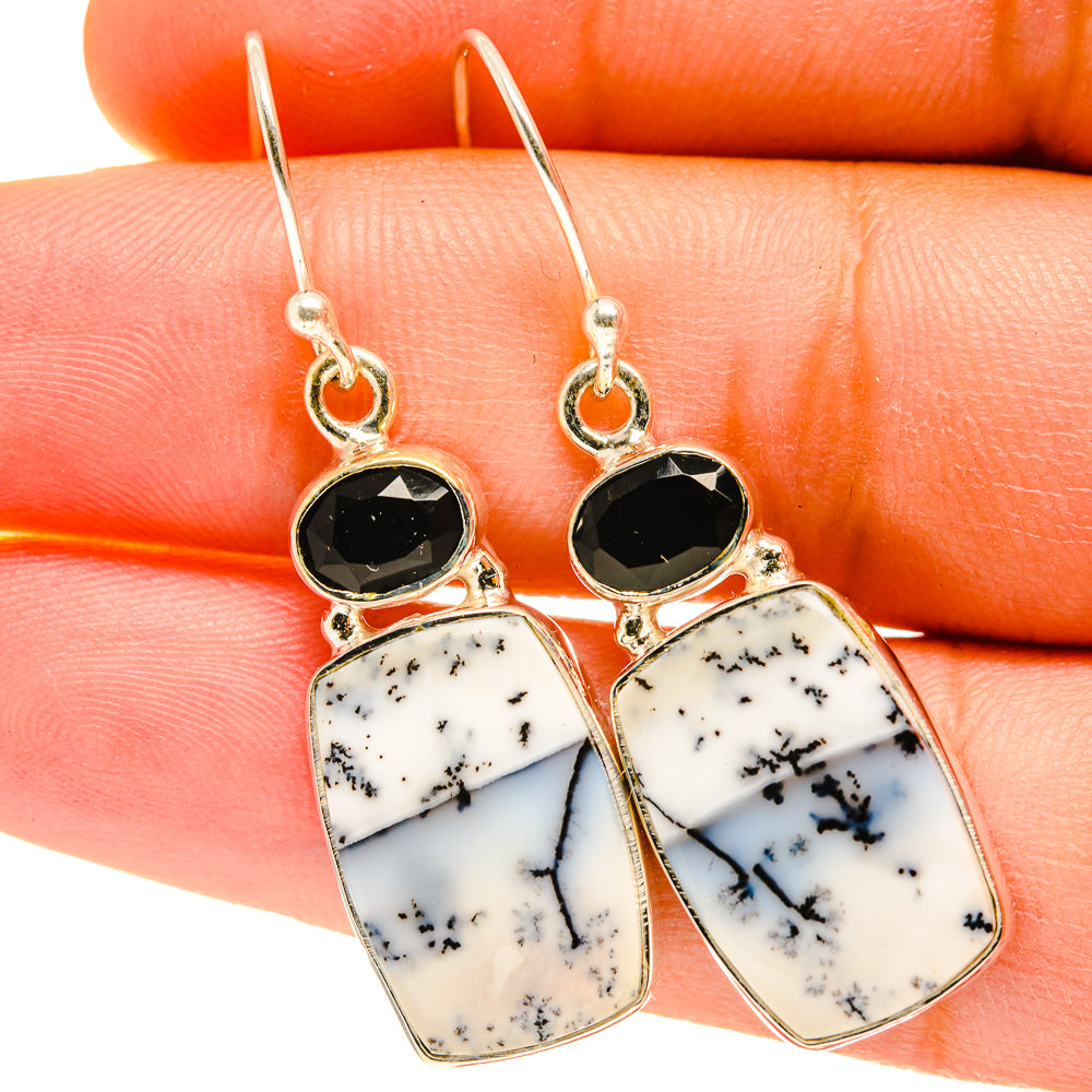 Dendritic Opal Earrings handcrafted by Anasilvercos - EARR417546