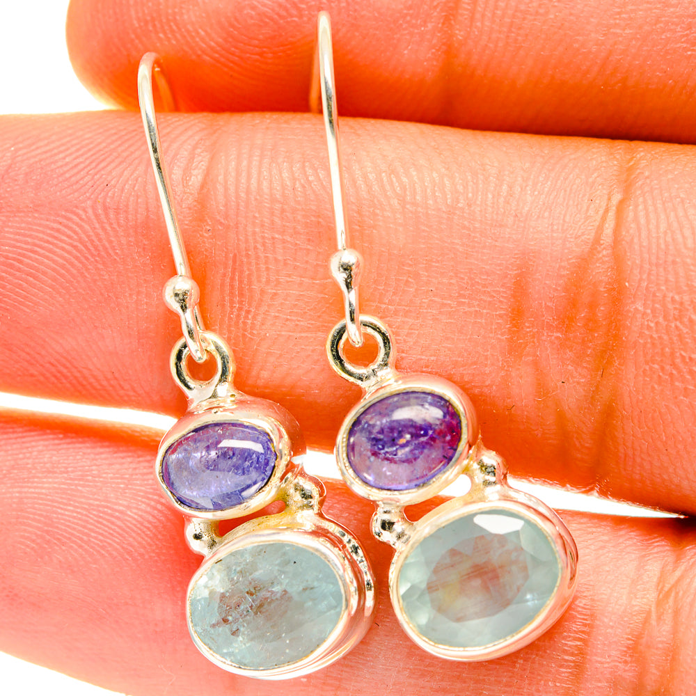 Aqua Chalcedony Earrings handcrafted by Anasilvercos - EARR417549