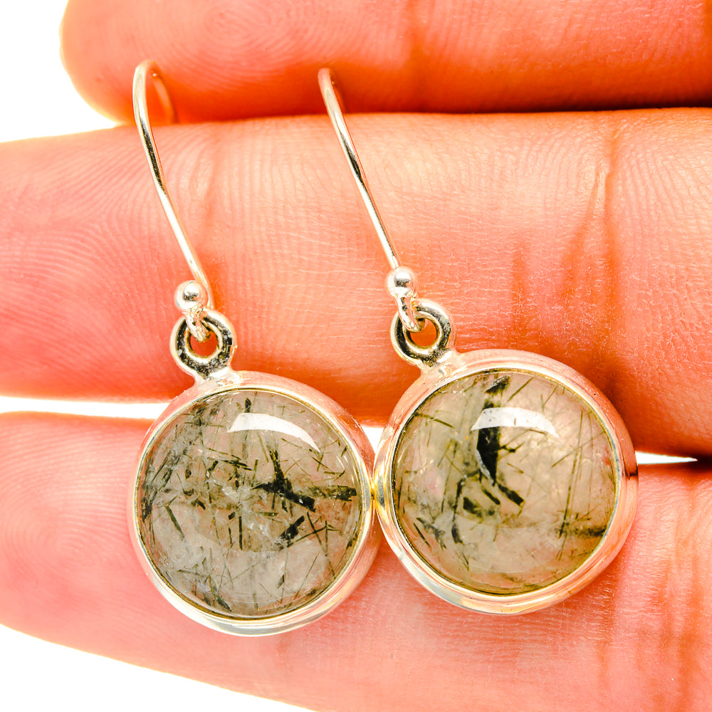 Tourmalinated Quartz Earrings handcrafted by Anasilvercos - EARR417563