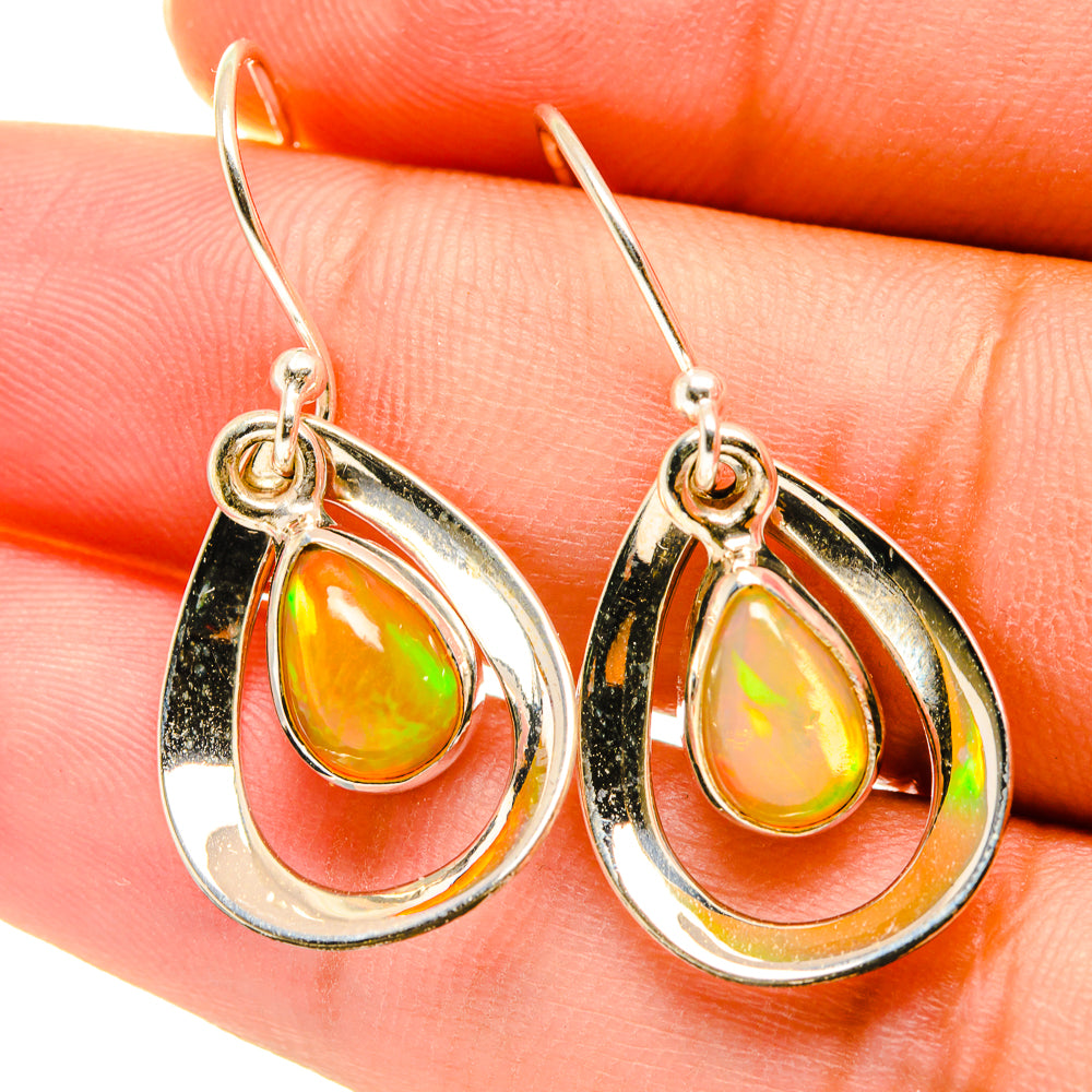 Ethiopian Opal Earrings handcrafted by Anasilvercos - EARR417566