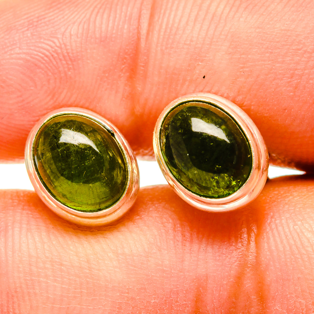 Green Tourmaline Earrings handcrafted by Anasilvercos - EARR417583