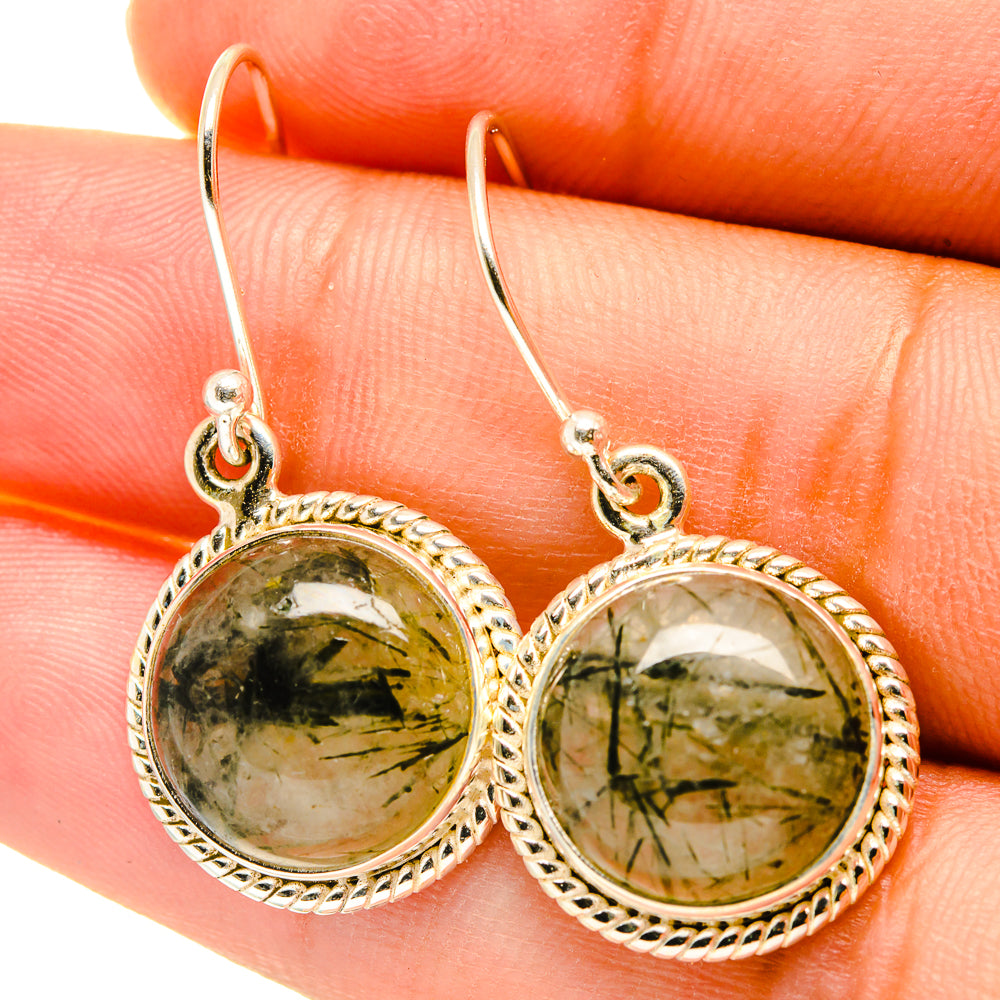 Tourmalinated Quartz Earrings handcrafted by Anasilvercos - EARR417584