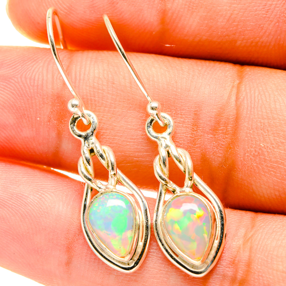 Ethiopian Opal Earrings handcrafted by Anasilvercos - EARR417586