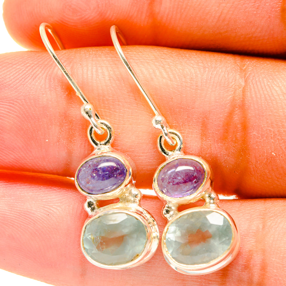 Aqua Chalcedony Earrings handcrafted by Anasilvercos - EARR417587