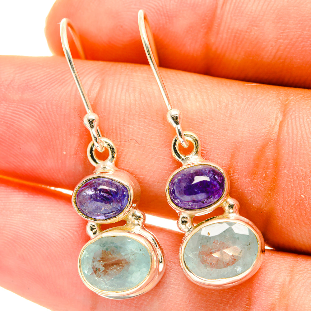 Aqua Chalcedony Earrings handcrafted by Anasilvercos - EARR417590