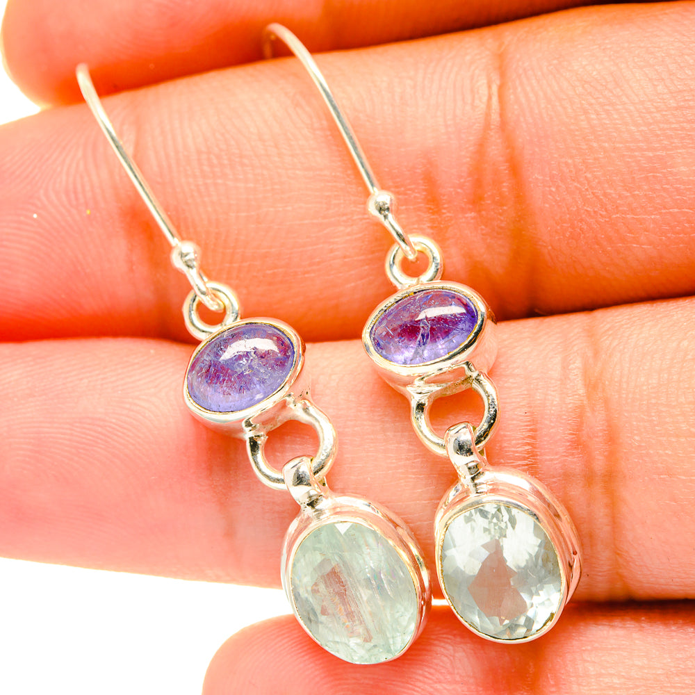 Aqua Chalcedony Earrings handcrafted by Anasilvercos - EARR417629