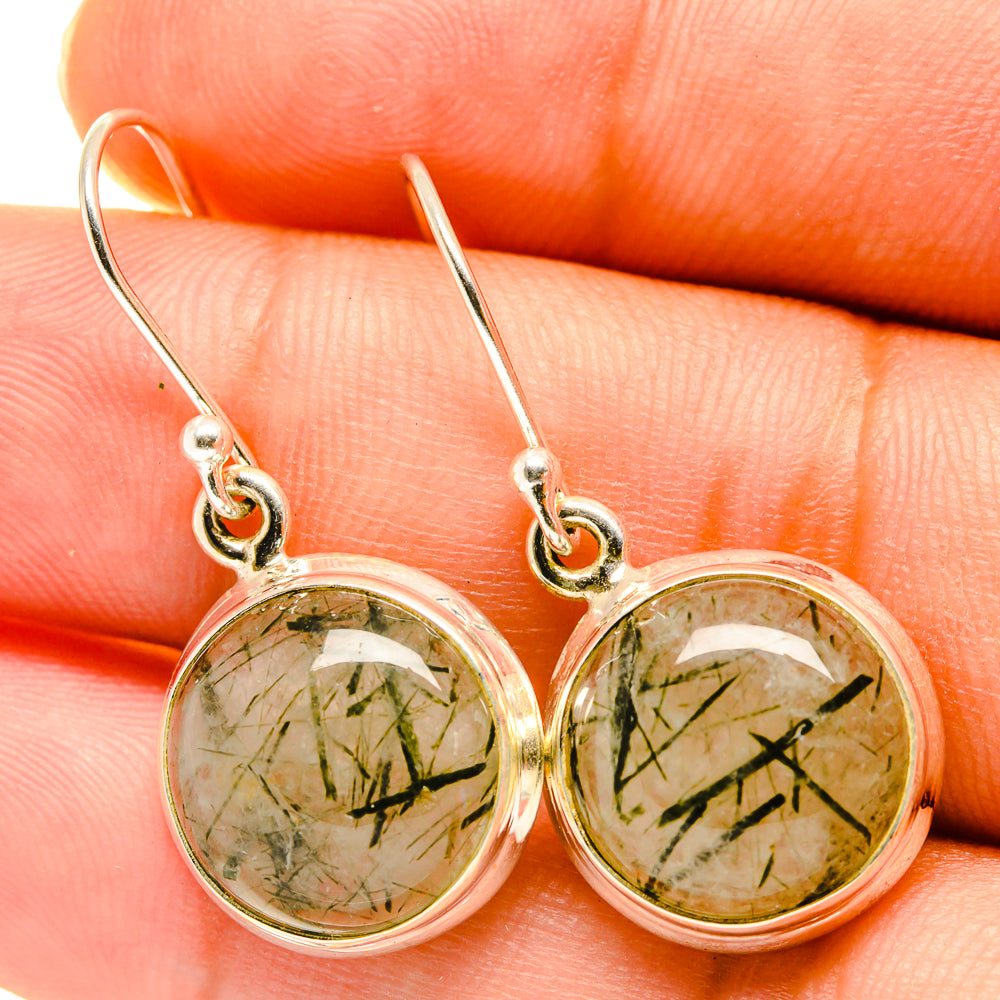 Tourmalinated Quartz Earrings handcrafted by Anasilvercos - EARR417631