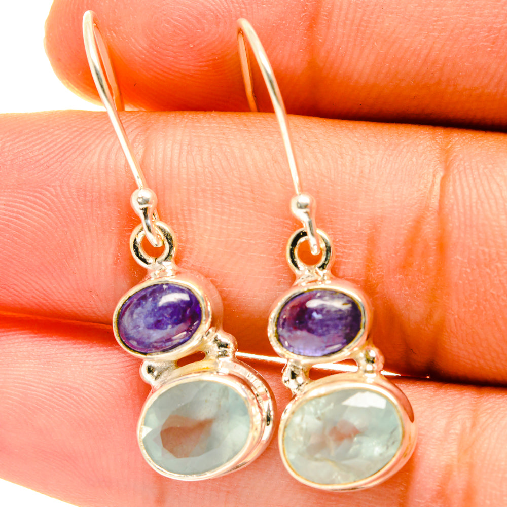 Aqua Chalcedony Earrings handcrafted by Anasilvercos - EARR417635