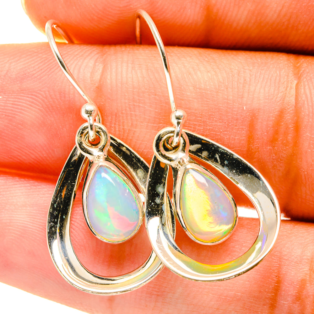 Ethiopian Opal Earrings handcrafted by Anasilvercos - EARR417636