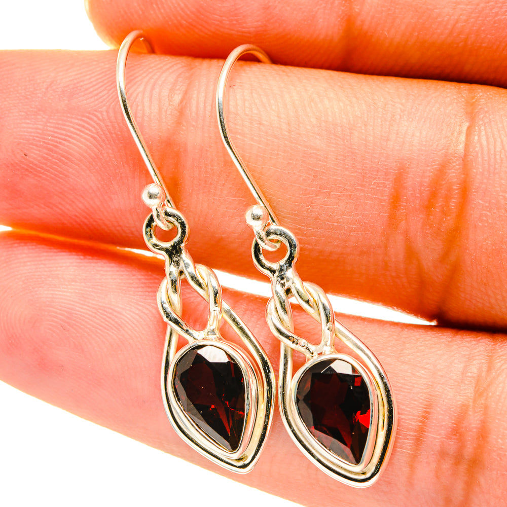 Garnet Earrings handcrafted by Anasilvercos - EARR417652