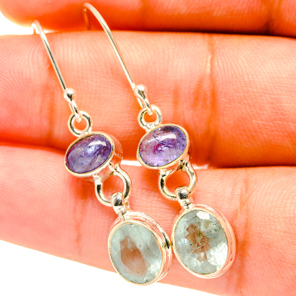 Aqua Chalcedony Earrings handcrafted by Anasilvercos - EARR417655