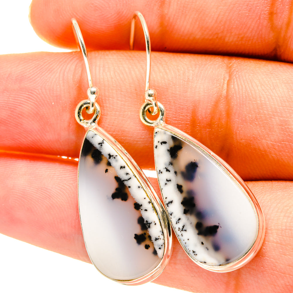 Dendritic Opal Earrings handcrafted by Anasilvercos - EARR417659