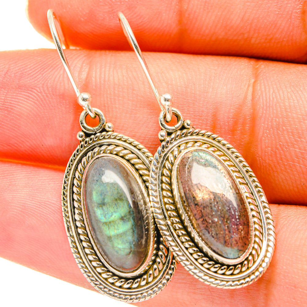 Labradorite Earrings handcrafted by Anasilvercos - EARR417676