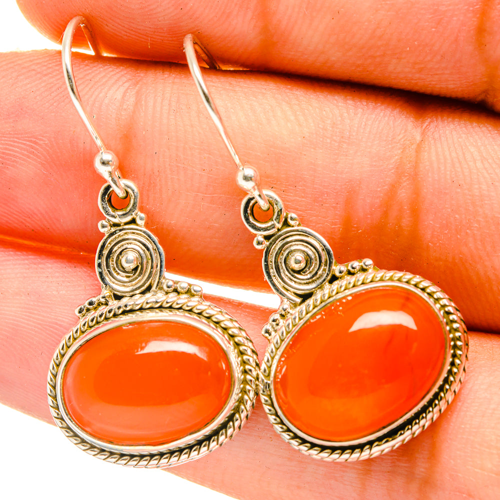 Carnelian Earrings handcrafted by Anasilvercos - EARR417716