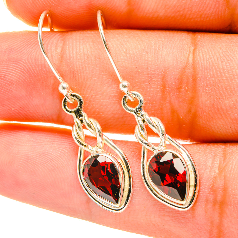 Garnet Earrings handcrafted by Anasilvercos - EARR417721
