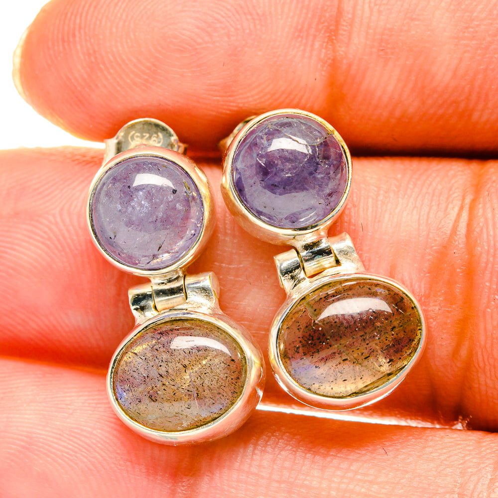 Labradorite, Tanzanite Earrings handcrafted by Anasilvercos - EARR417727