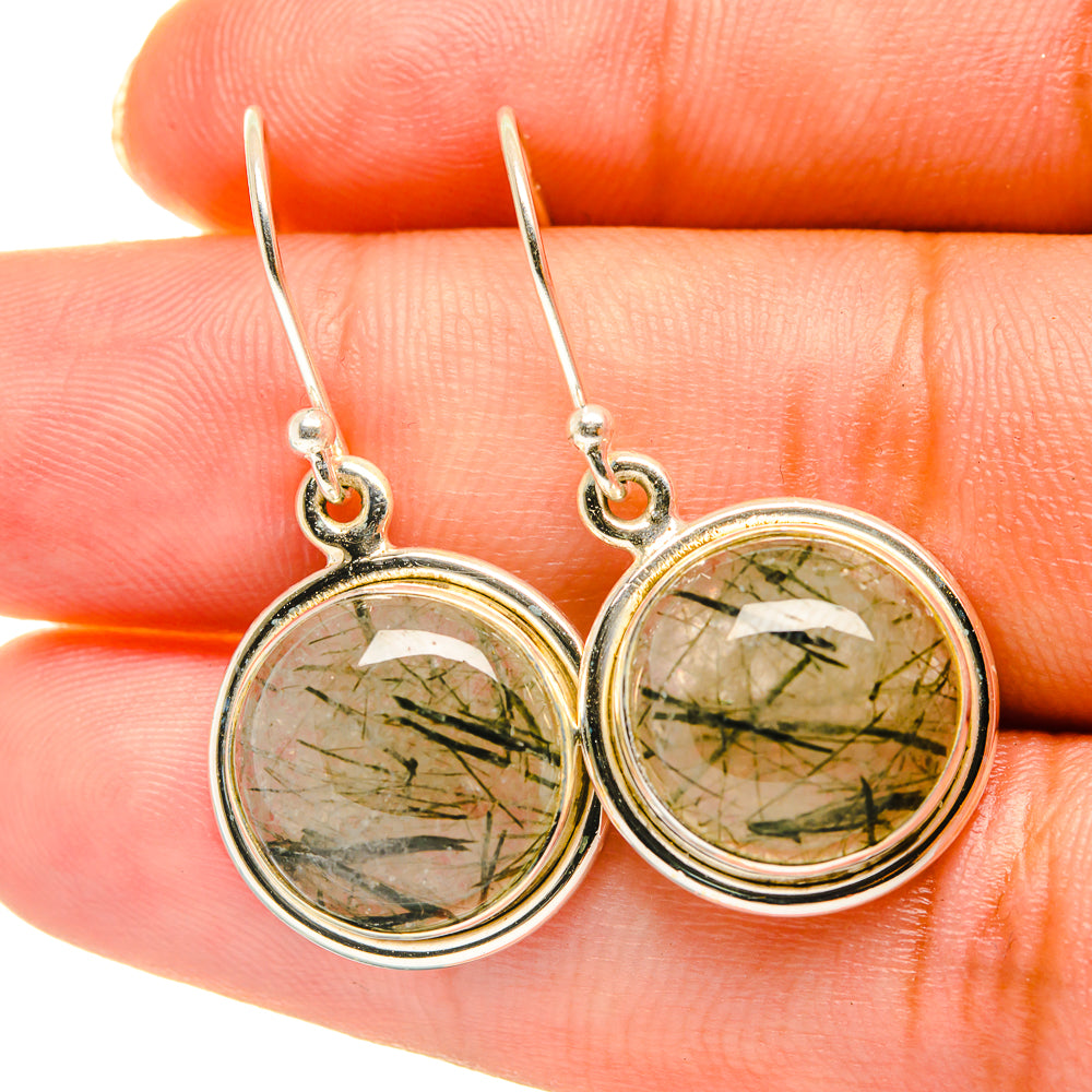 Tourmalinated Quartz Earrings handcrafted by Anasilvercos - EARR417733