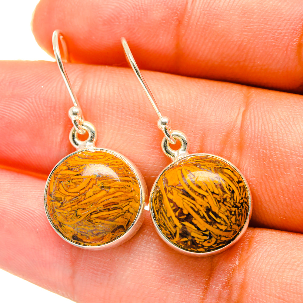Coquina Jasper Earrings handcrafted by Anasilvercos - EARR417755