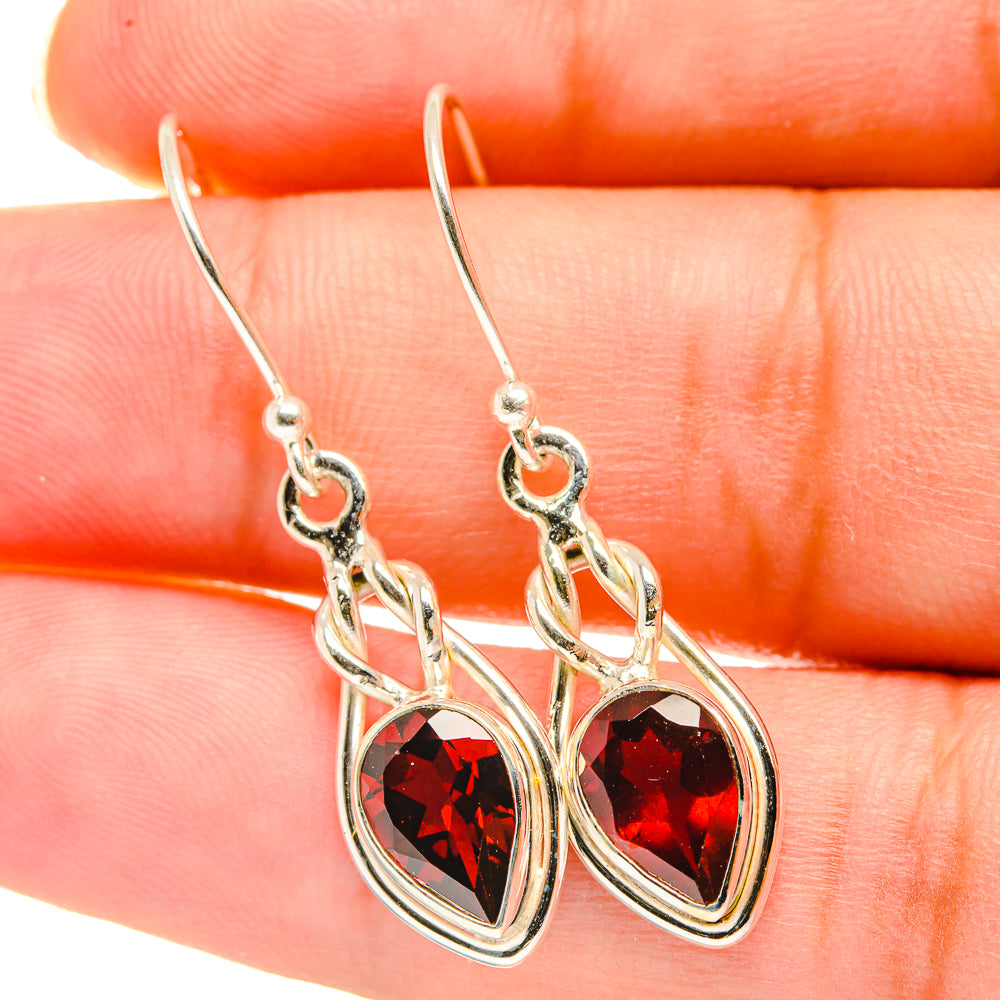Garnet Earrings handcrafted by Anasilvercos - EARR417789