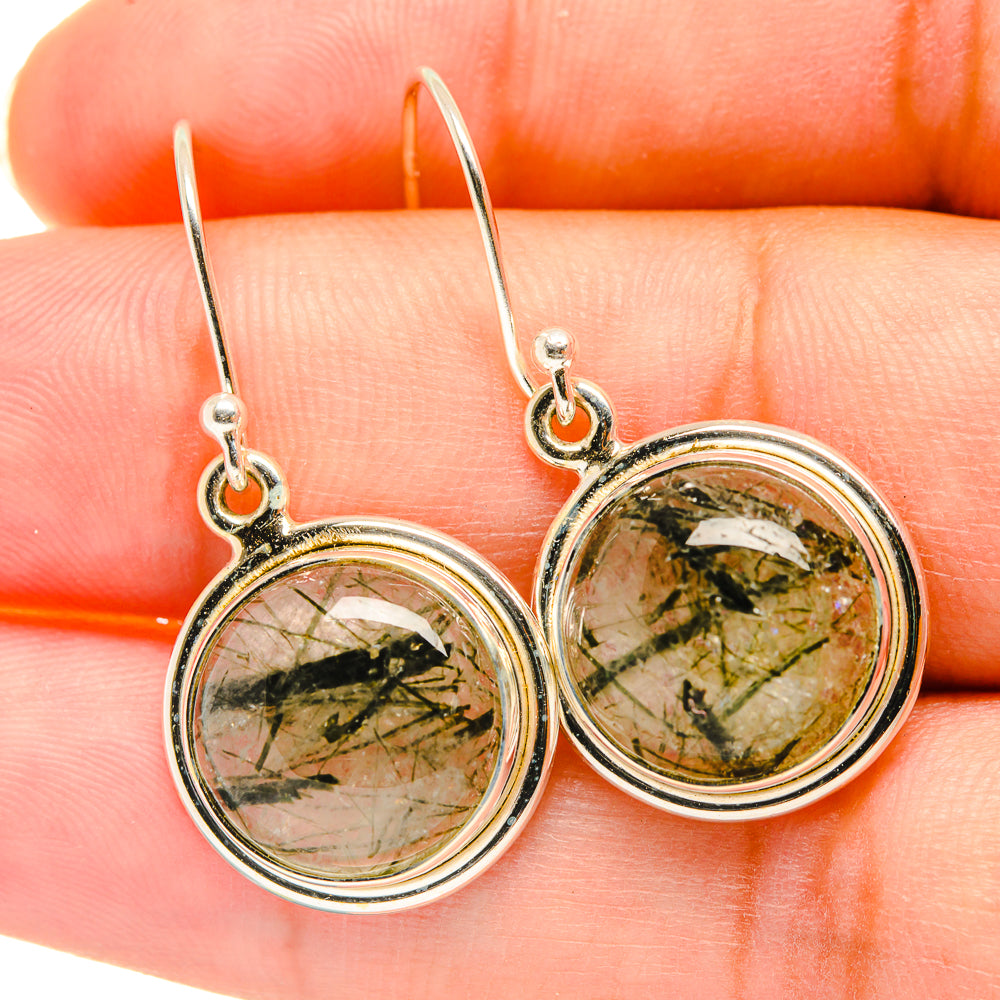 Tourmalinated Quartz Earrings handcrafted by Anasilvercos - EARR417791