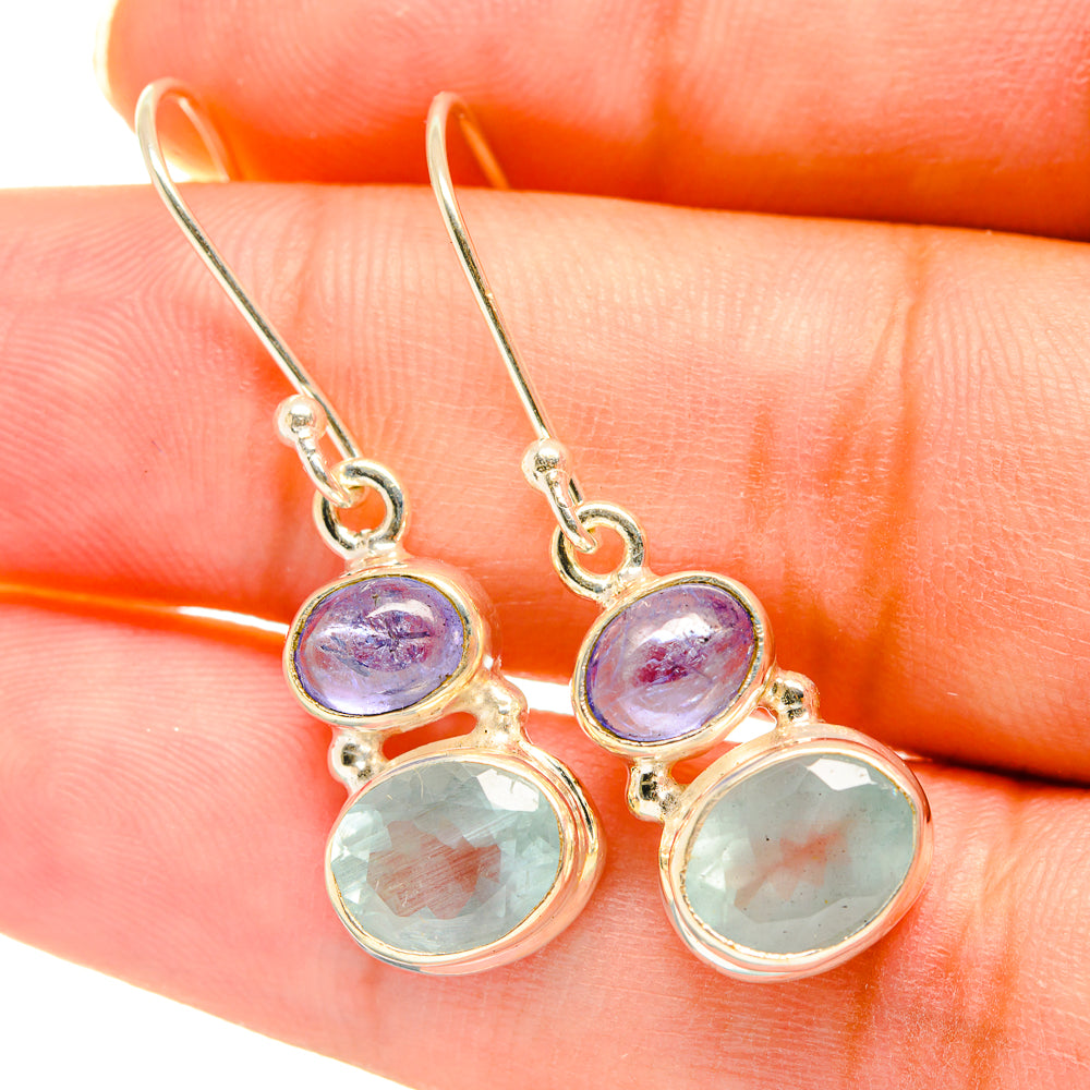 Aqua Chalcedony Earrings handcrafted by Anasilvercos - EARR417797