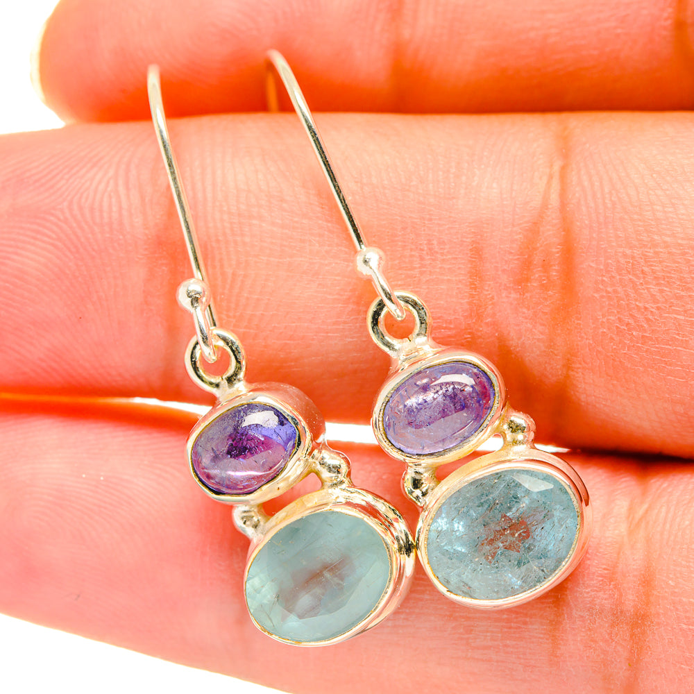 Aqua Chalcedony Earrings handcrafted by Anasilvercos - EARR417808