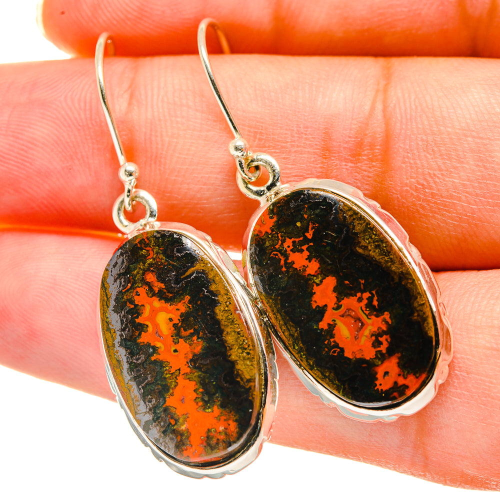 Moroccan Agate Earrings handcrafted by Anasilvercos - EARR417812