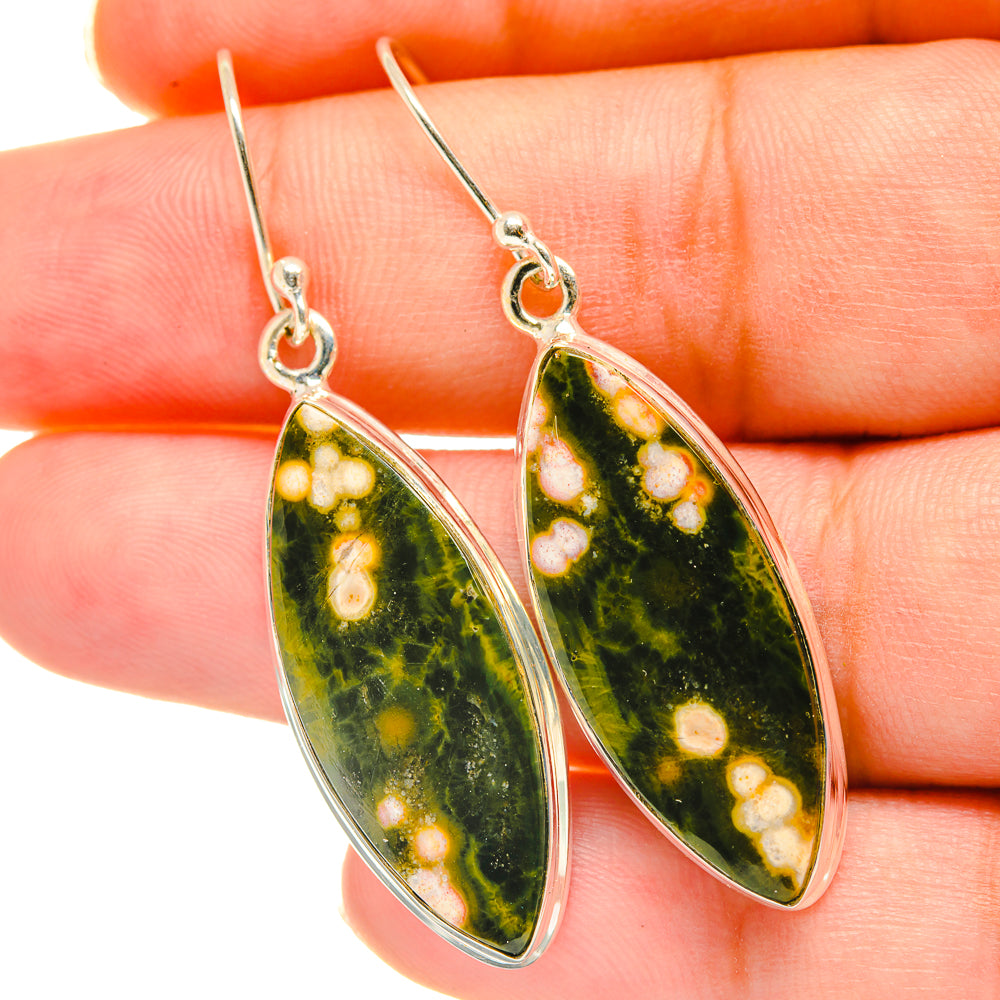 Ocean Jasper Earrings handcrafted by Anasilvercos - EARR417824