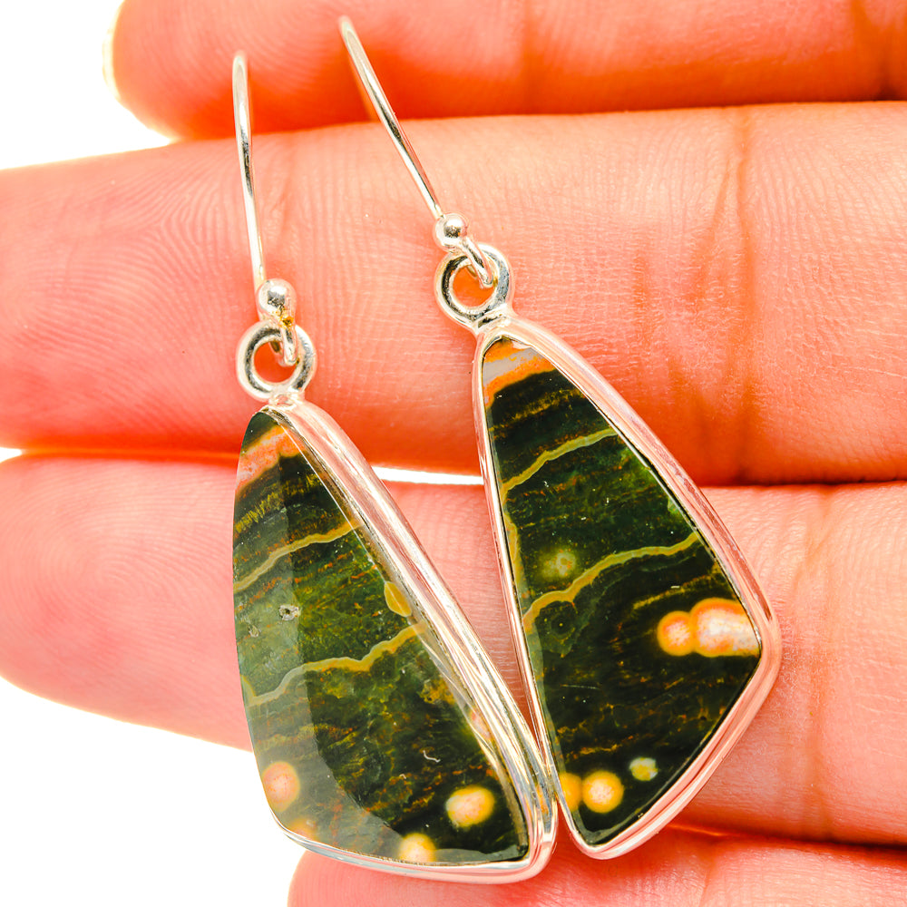 Ocean Jasper Earrings handcrafted by Anasilvercos - EARR417830