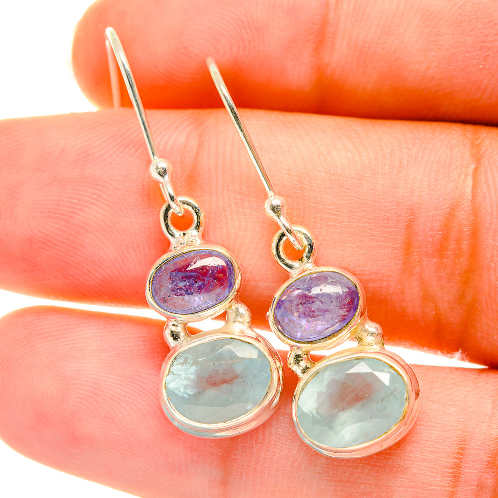Aqua Chalcedony Earrings handcrafted by Anasilvercos - EARR417834