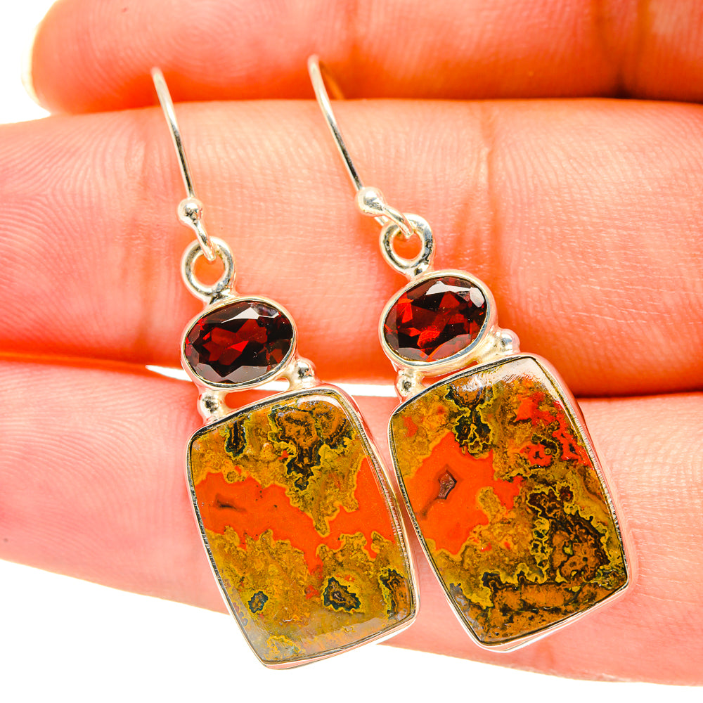 Moroccan Agate Earrings handcrafted by Anasilvercos - EARR417864