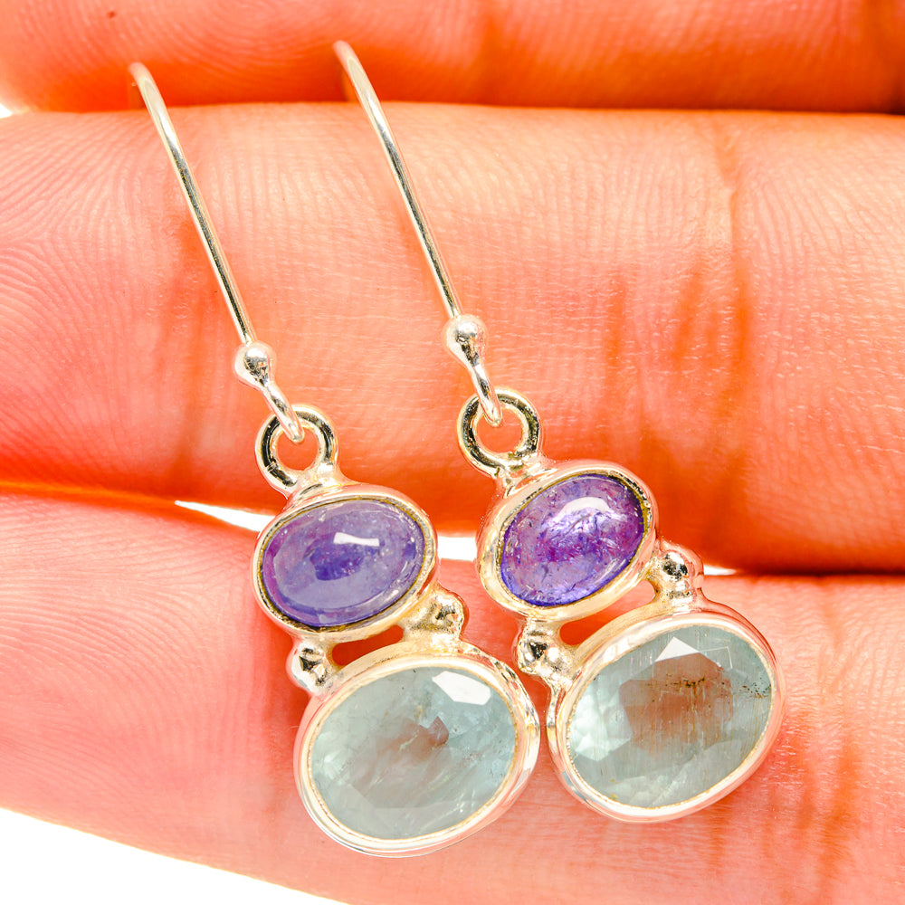 Aqua Chalcedony Earrings handcrafted by Anasilvercos - EARR417865